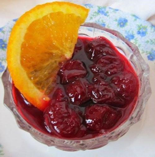 confiture de cerises à l'orange