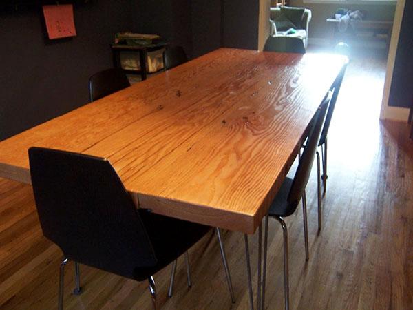 mesa de comedor de bricolaje de madera