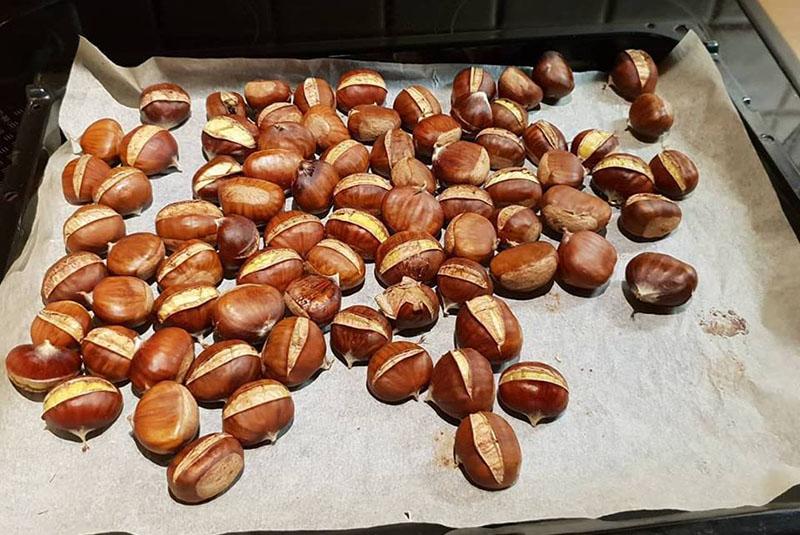 castañas listas para comer
