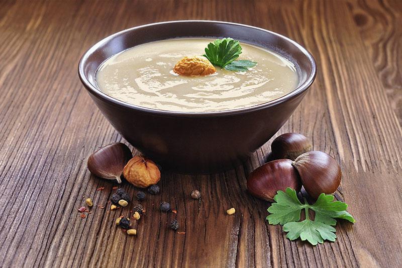 cómo cocinar castañas en sopa