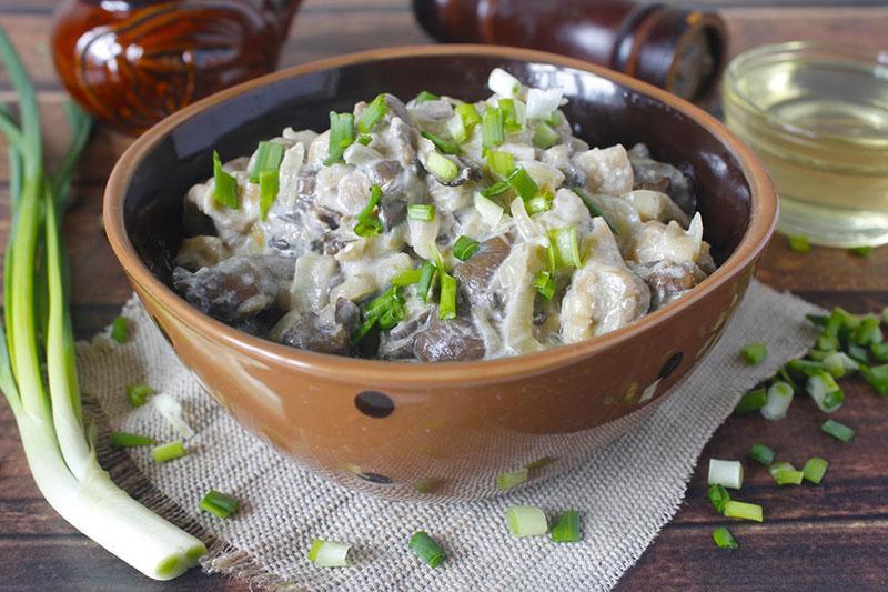 cómo cocinar hongos ostra con crema agria