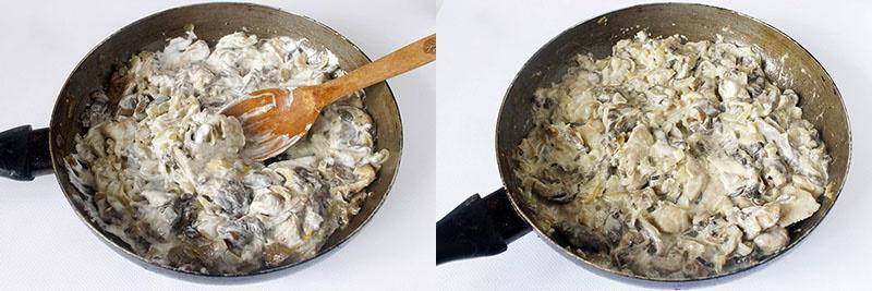 estofado de setas con crema agria