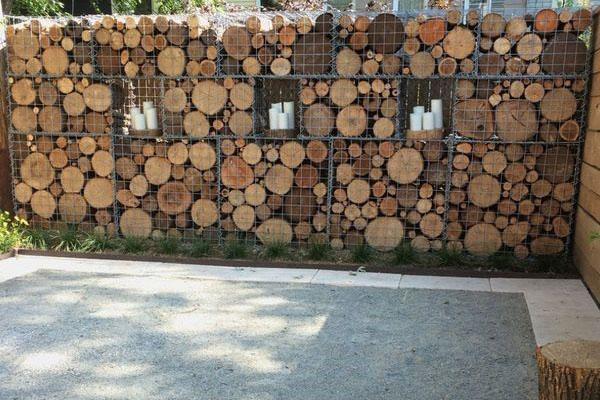 décorer le site avec des gabions