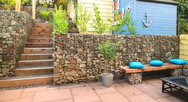 gabions dans la conception du site