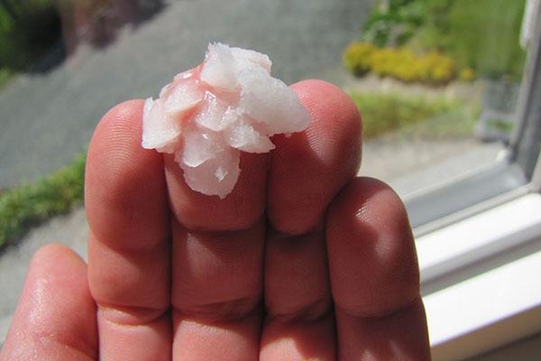 consistance ferme de l'huile de coco