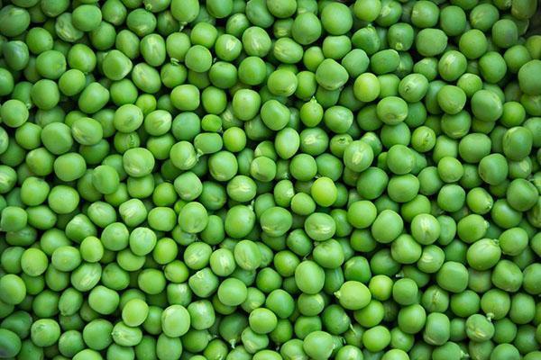 enjuagar los guisantes