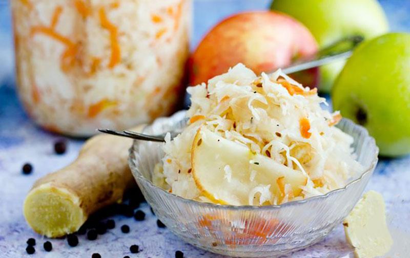 comment faire fermenter le chou à la maison avec des pommes