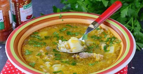 sopa de arroz para niños