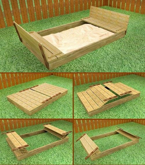 caja de arena casera compacta