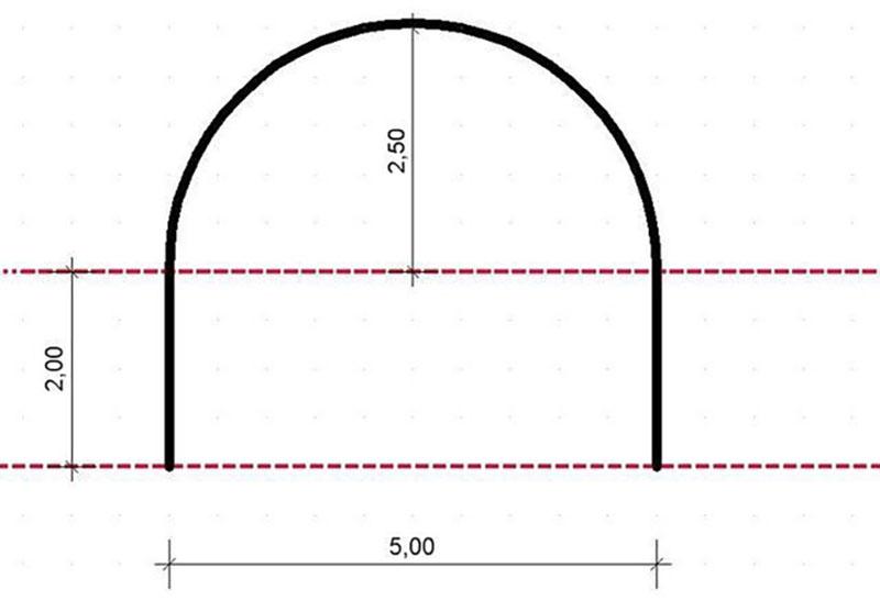 calcul de la surface de la voûte