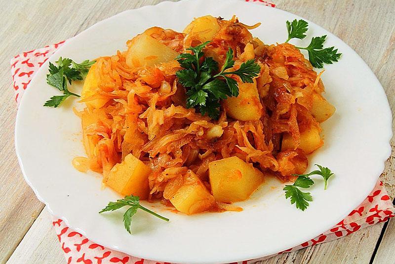 comment faire mijoter du chou avec des pommes de terre