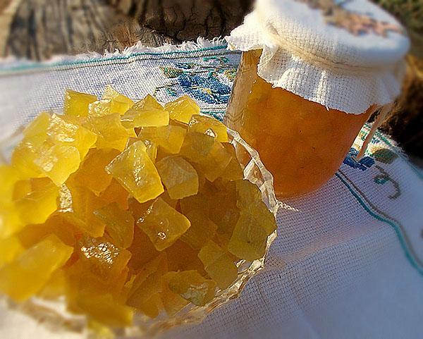 délicieuse marmelade à base d'écorces de pastèque