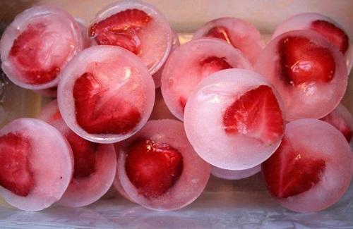 fraises en glace