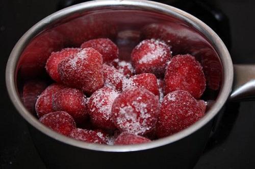 fraises décongelées