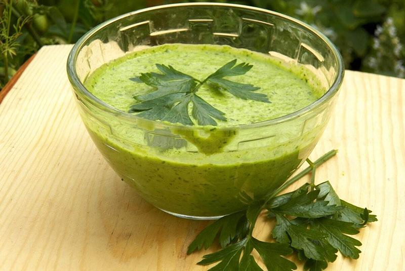 salsa de perejil verde