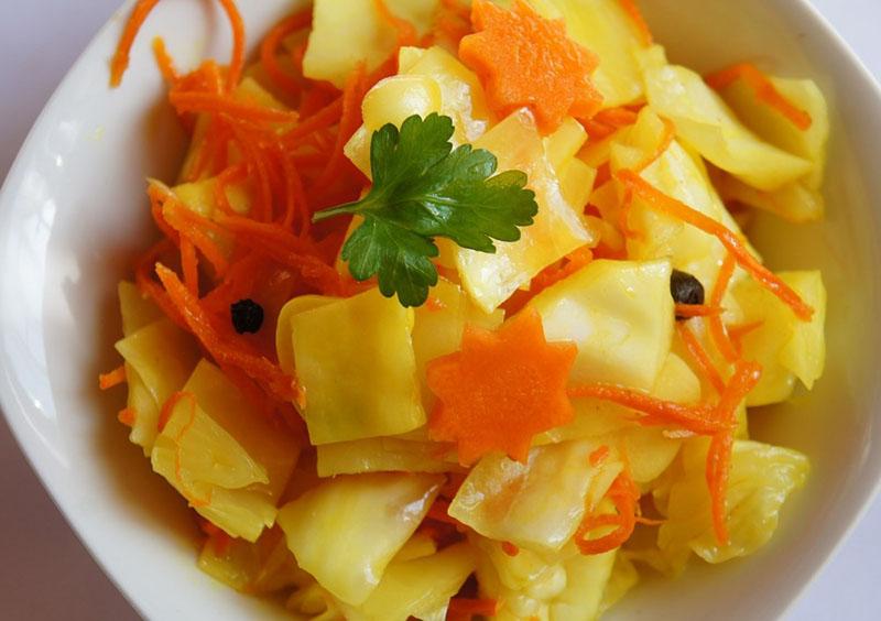 verduras en escabeche repollo crujiente