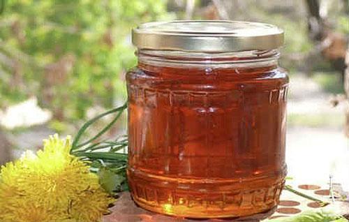 miel de diente de león lista para comer