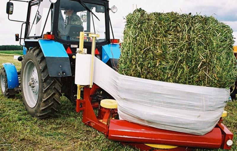 récolte des bobines d'herbe