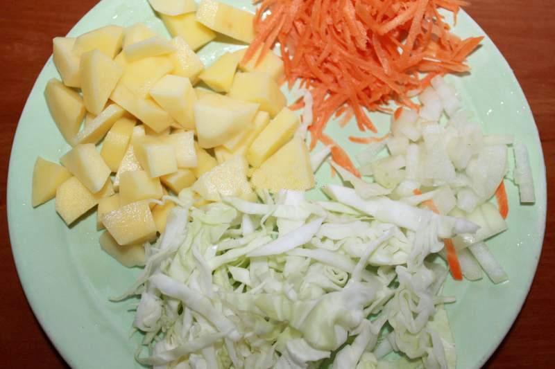 hacher les légumes