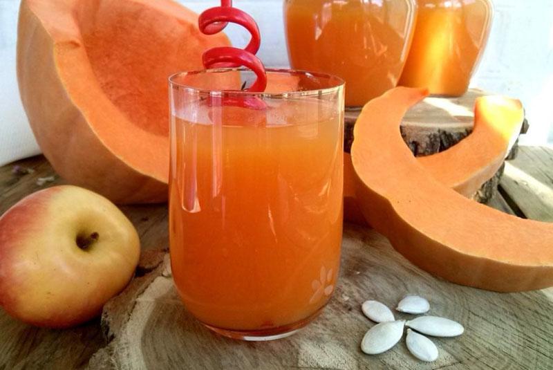 jus de pomme et de citrouille à la maison pour l'hiver