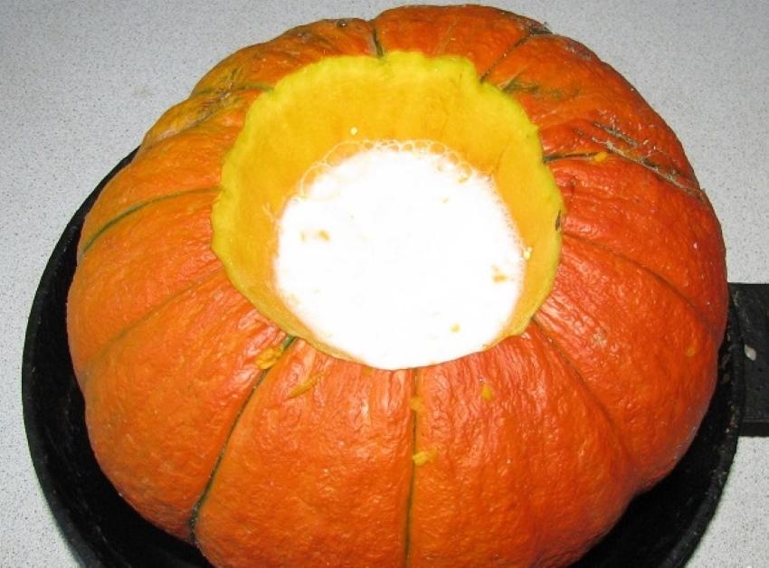 gachas de calabaza con leche