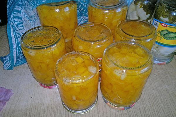 confiture de courge aux citrons pour l'hiver