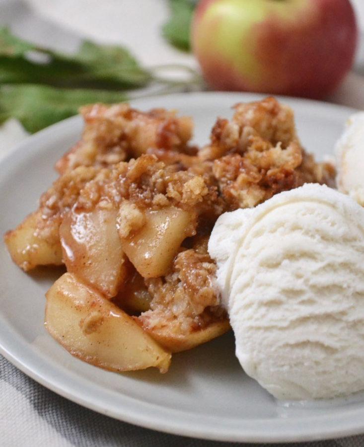 postre de manzana y avena