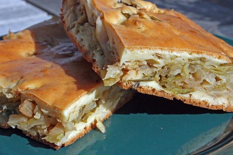 pastel de champiñones y repollo