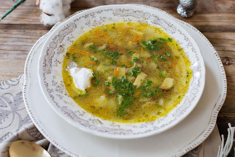 cómo cocinar champiñones congelados en sopa