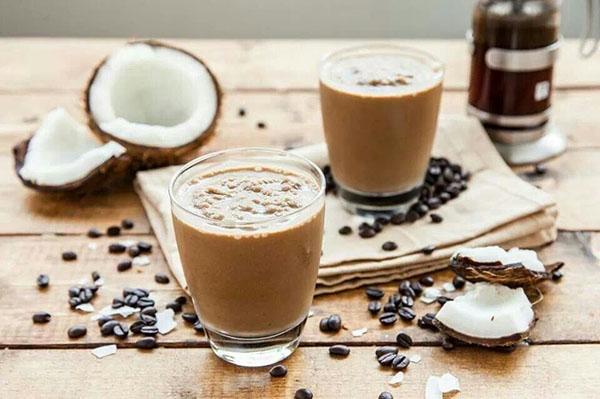 café con leche de coco