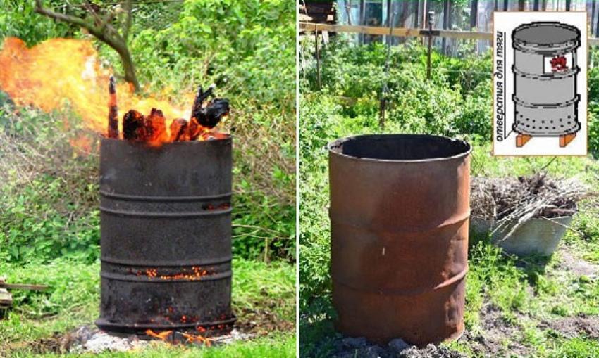 comment faire un baril d'incinération des déchets