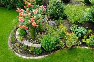 parterre de fleurs courbé