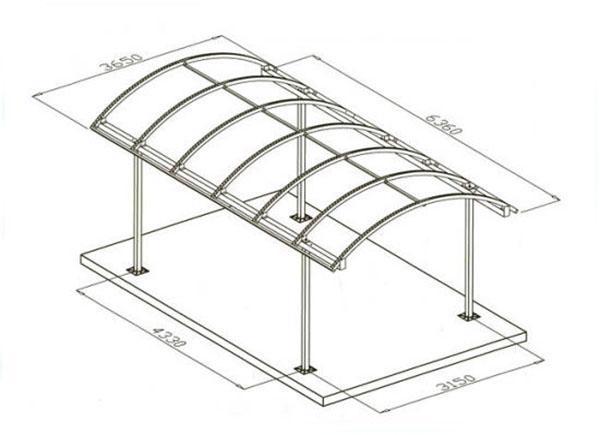 dimensions de l'abri d'auto