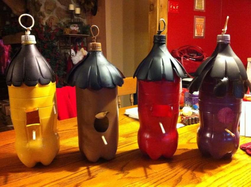 nichoirs en bouteilles
