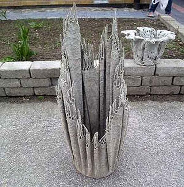forme de pot de fleurs congelé