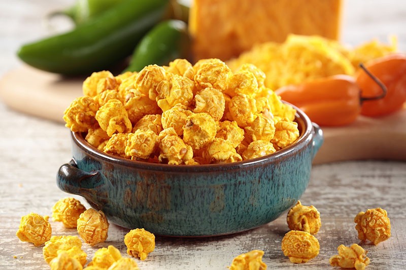palomitas de maíz con aditivos alimentarios