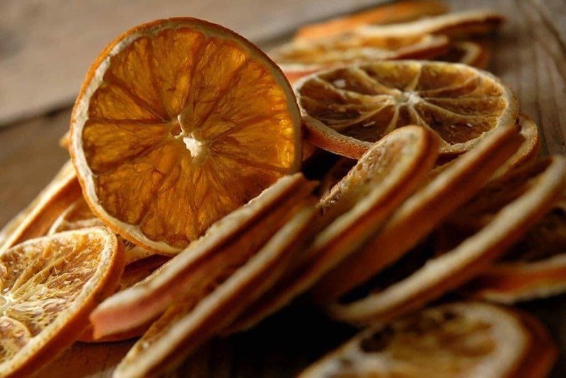 quartiers d'orange séchés