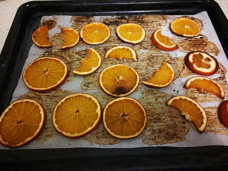 oranges sèches au four