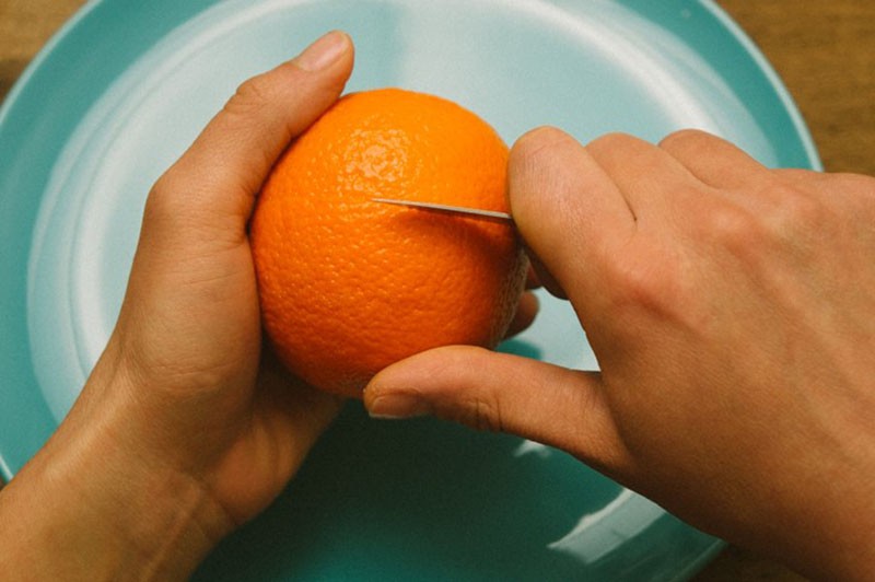 couper le zeste d'orange