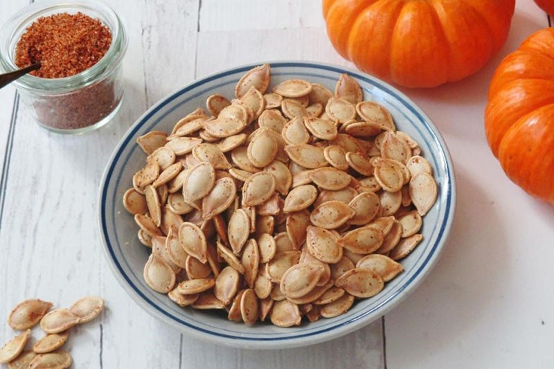 graines de citrouille séchées dans un séchoir fait maison