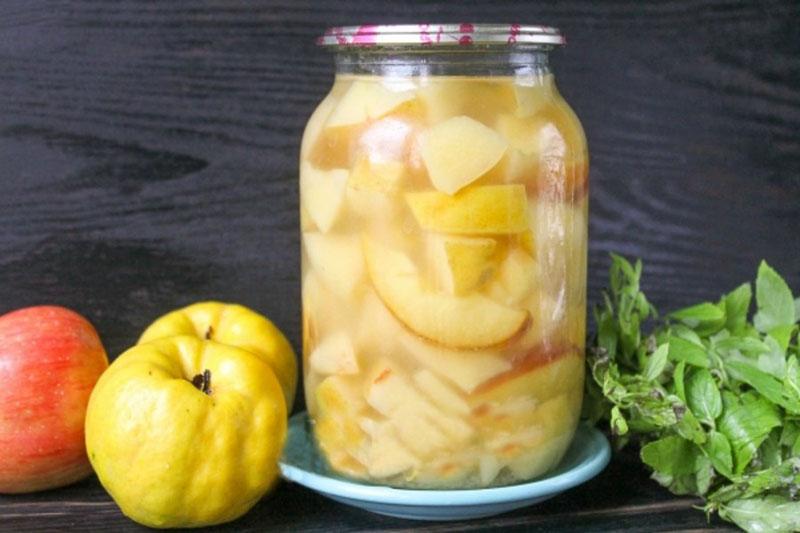 cómo cocinar compota de manzana y membrillo