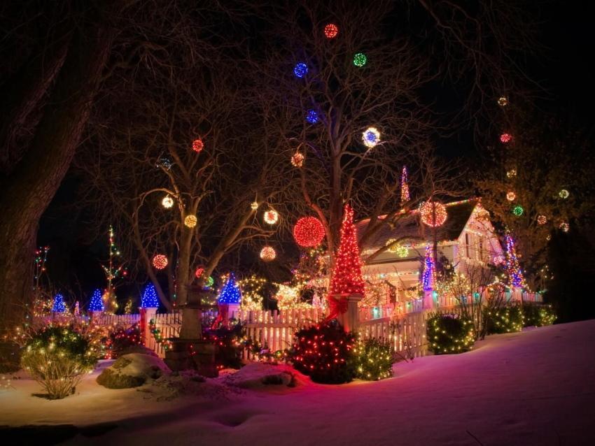 cómo decorar el patio para el nuevo año