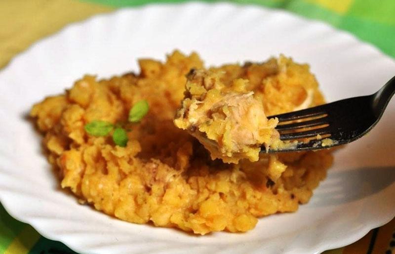 comment faire cuire la bouillie de pois avec du poulet