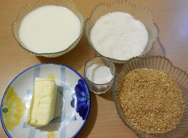 ingredientes para papilla de leche