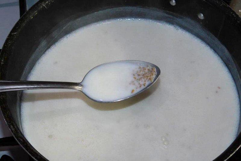 cocinar papilla en leche