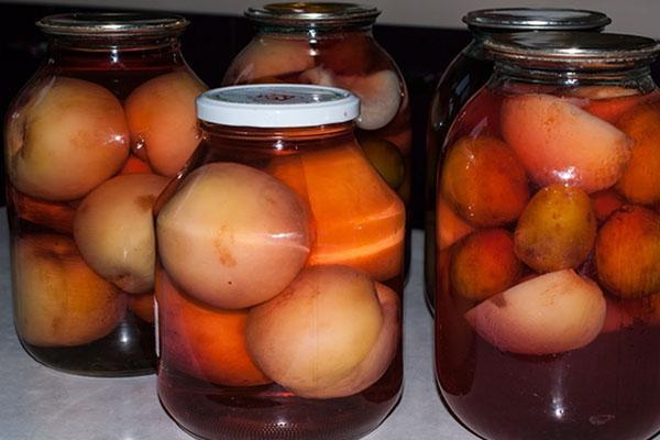 compota de durazno para el invierno