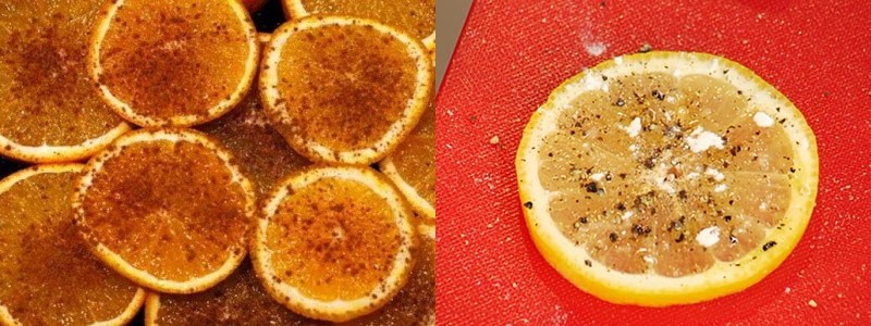 espolvorear limón con especias