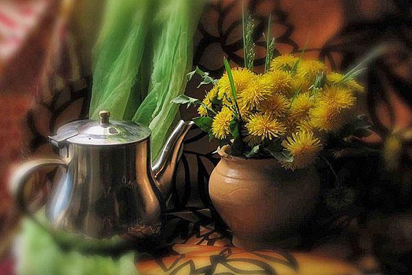 hacer té de diente de león