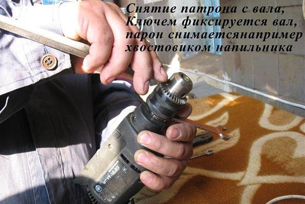 Extracción del mandril del eje