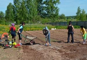 dans le jardin